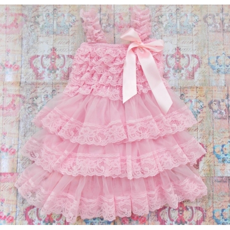φορεμα "Pink Chiffon & Lace"