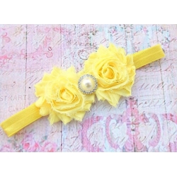 Κορδελα "shabby yellow roses"