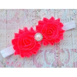Κορδελα "neon roses & white"