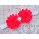 Κορδελα "neon roses & white"