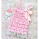 Romper ''Ivory & Baby pink" με κορδελα 