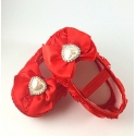 Παπουτσάκια "Red rosette and pearl"
