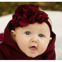 ΚΟΡΔΕΛΑ ΜΑΛΛΙΩΝ ''BURGUNDY FLOWERS BOUQUET"