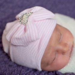 σκουφακι "Newborn'' Crown & pearls