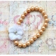 Παιδικο κολιε "Vintage pearls" white flower