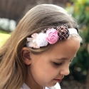 κορδέλα μαλλιών Premium multicolor roses