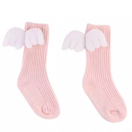 Βρεφικές κάλτσες Angel wings ροζ