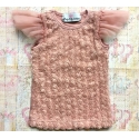 Βρεφική μπλούζα για κορίτσι Dusty pink rosette