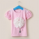 Παιδική μπλούζα για κορίτσι ροζ με απλικέ