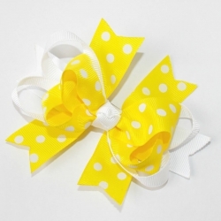 Kλιπ κοκαλάκι μαλλιών Yellow boutique bow