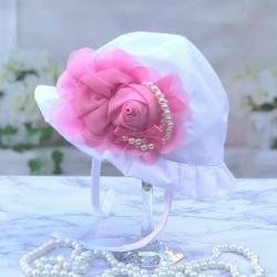 Βρεφικό καπέλο Rose pearl flower