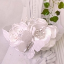 Κορδέλα βάπτισης σε λεύκο crystal flowers