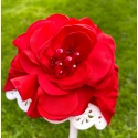 Κορδέλα τουρμπάνι κόκκινο λουλούδι