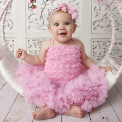 Παιδικό Φόρεμα για Κορίτσι ροζ με κορδέλα σετ