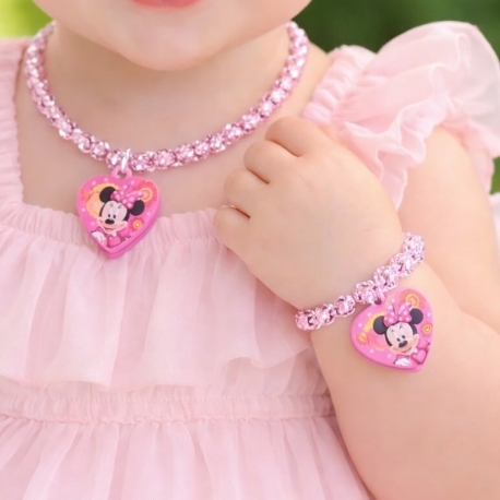 Παιδικό Κολιε και Βραχιόλι Σετ για Κορίτσι με Dysney Minnie