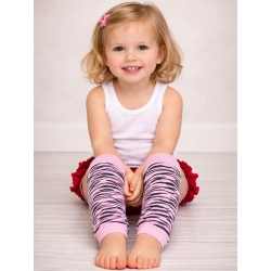 παιδικές γκέτες για κορίτσια Zebra pink