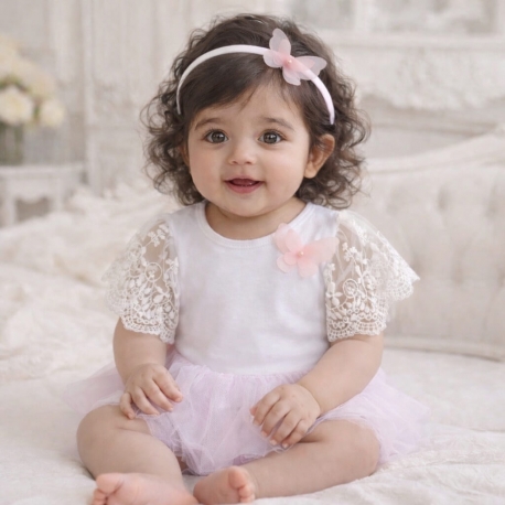 Βρεφικό φορμάκι Pink Tutu με κορδέλα