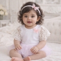 Βρεφικό φορμάκι Pink Tutu με κορδέλα