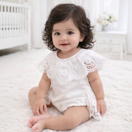 Βρεφικό φορμάκι Lace and pearls