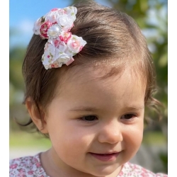 Kλιπ κοκαλάκι μαλλιών Rosette bow φλορα΄λ
