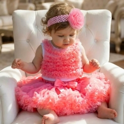 Παιδική Φουντωτή Tutu Φούστα ροζ κοραλί