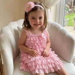 Φόρεμα για κορίτσι με δαντέλα Pink