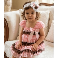 Φόρεμα για κορίτσι με δαντέλα Multicolor