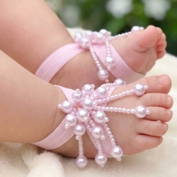 Βρεφικά σανδάλια Pink pearls
