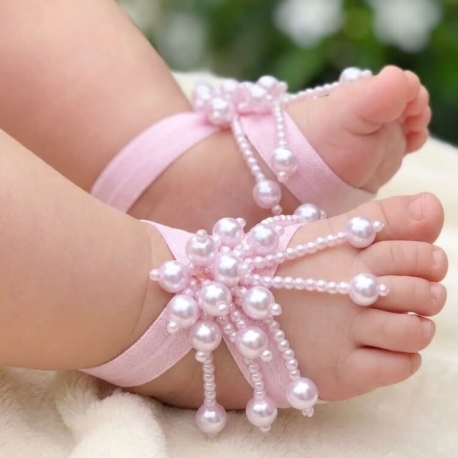 Βρεφικά σανδάλια Pink pearls
