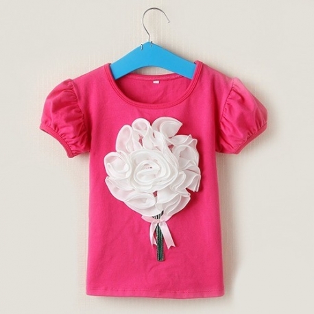 Παιδική κοντομάνικη μπλούζα για κορίτσι με απλικέ watermelon
