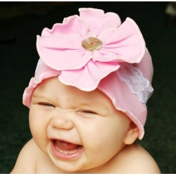 Βαμβακερό Σκουφάκι για Κορίτσι Baby Pink