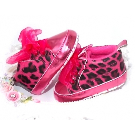 Παπουτσακια "Leopard" fuchsia